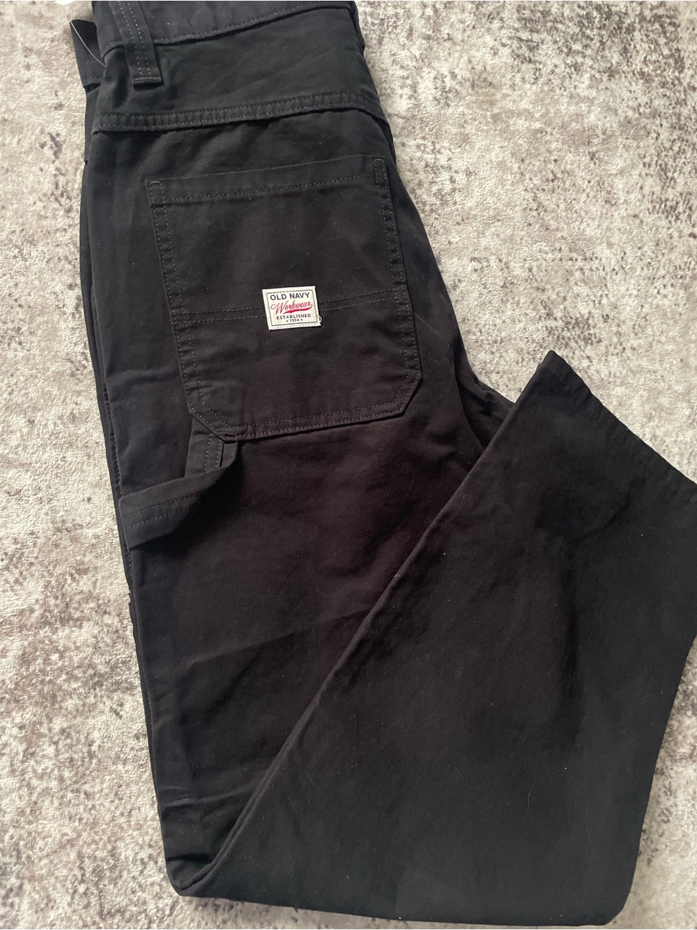 Men’s size 33x30 baggy carpenter pants black old navy